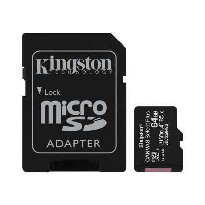  Зображення Карта пам'яті MicroSD 64Gb Kingston C10 Canvas Select Plus 100R A1) 